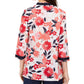 Charter Club Women's Contrast-Trim Printed Linen-Blend Top Red Size Small