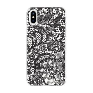 Kendall + Kylie Protective Printed Case for iPhone X Lace Print Black