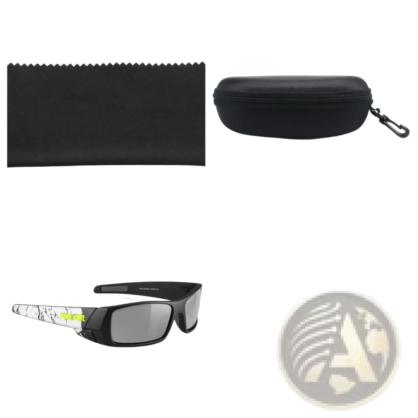 Koda Sport Polarized Square Mirror Lens Sunglasses