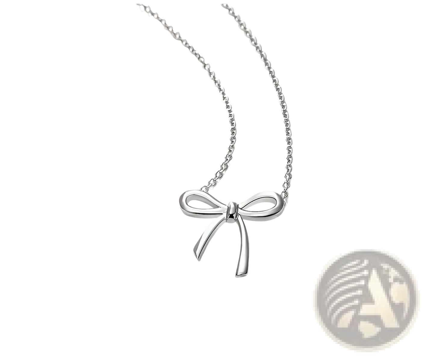 Korean Style Bow Pendant Gold and Silver Clavicle Necklace