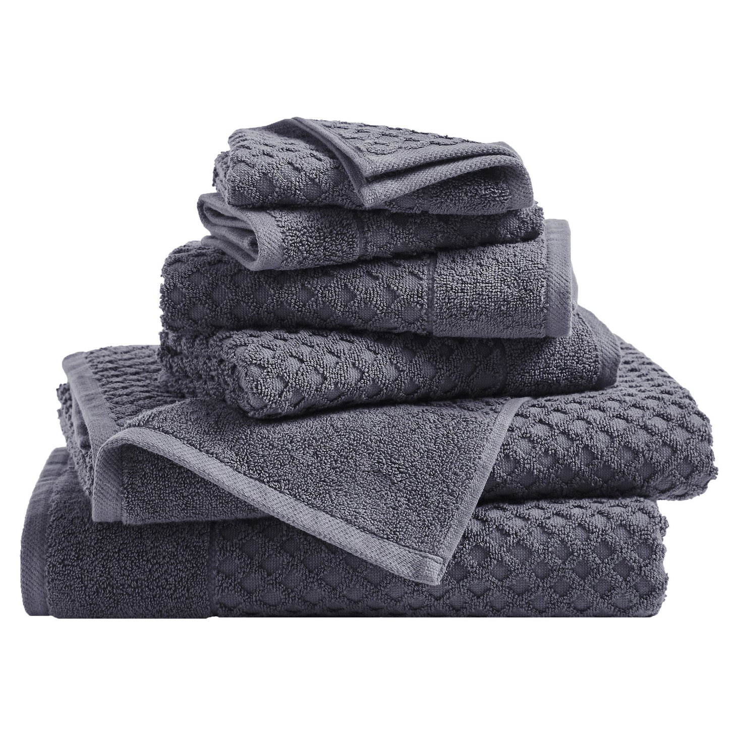Cotton Diamond Waffle Weave Bath Towel Set - Grayson Collection