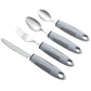 Homvare 4-Piece Kitchen Set, Adaptive Utensils with Wide, Non-Weighted, Non-Slip Handles for Hand Tremors