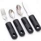 Homvare 4-Piece Kitchen Set, Adaptive Utensils with Wide, Non-Weighted, Non-Slip Handles for Hand Tremors
