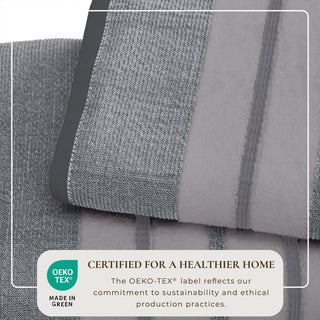 Decorative Cotton Stripe Bath Towel Set - Noelle Collection