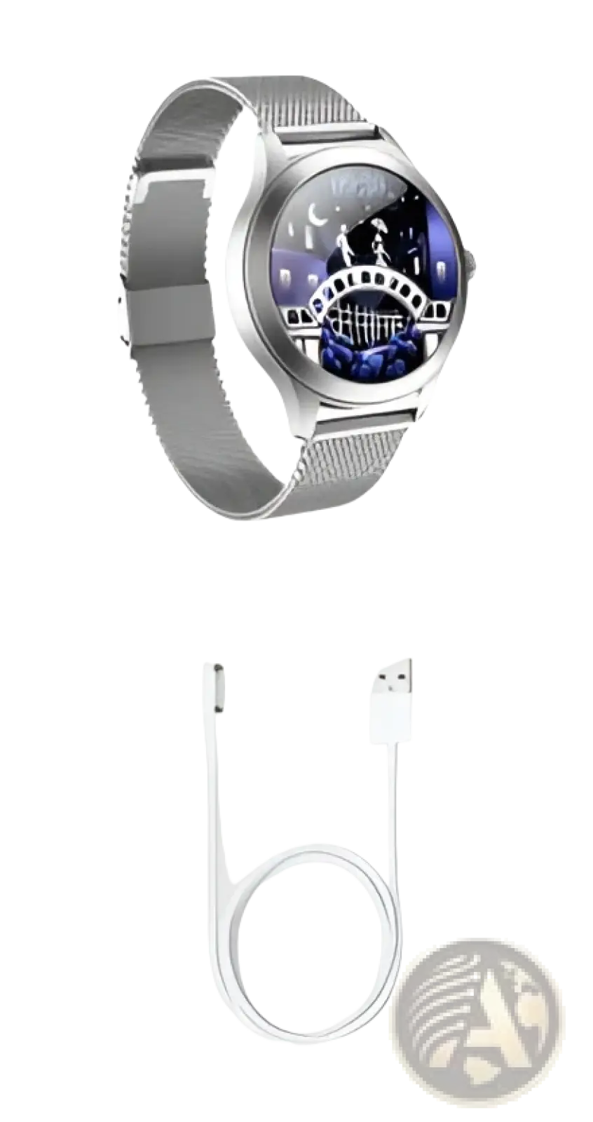 Kw10 Pro Women Rose Gold Mesh Smartwatch with Butterfly Dial