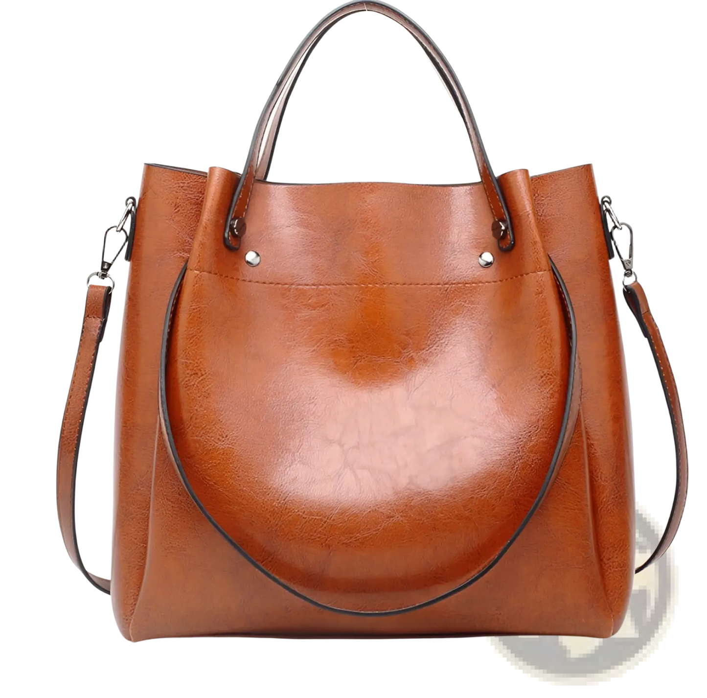 Large Capacity Faux Leather Tote Shoulder Bag
