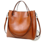 Large Capacity Faux Leather Tote Shoulder Bag