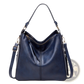 Large Capacity Faux Leather Zippered Hobo Shoulder Bag