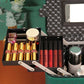 Quilted Korean Travel Cosmetic Case with Mirror