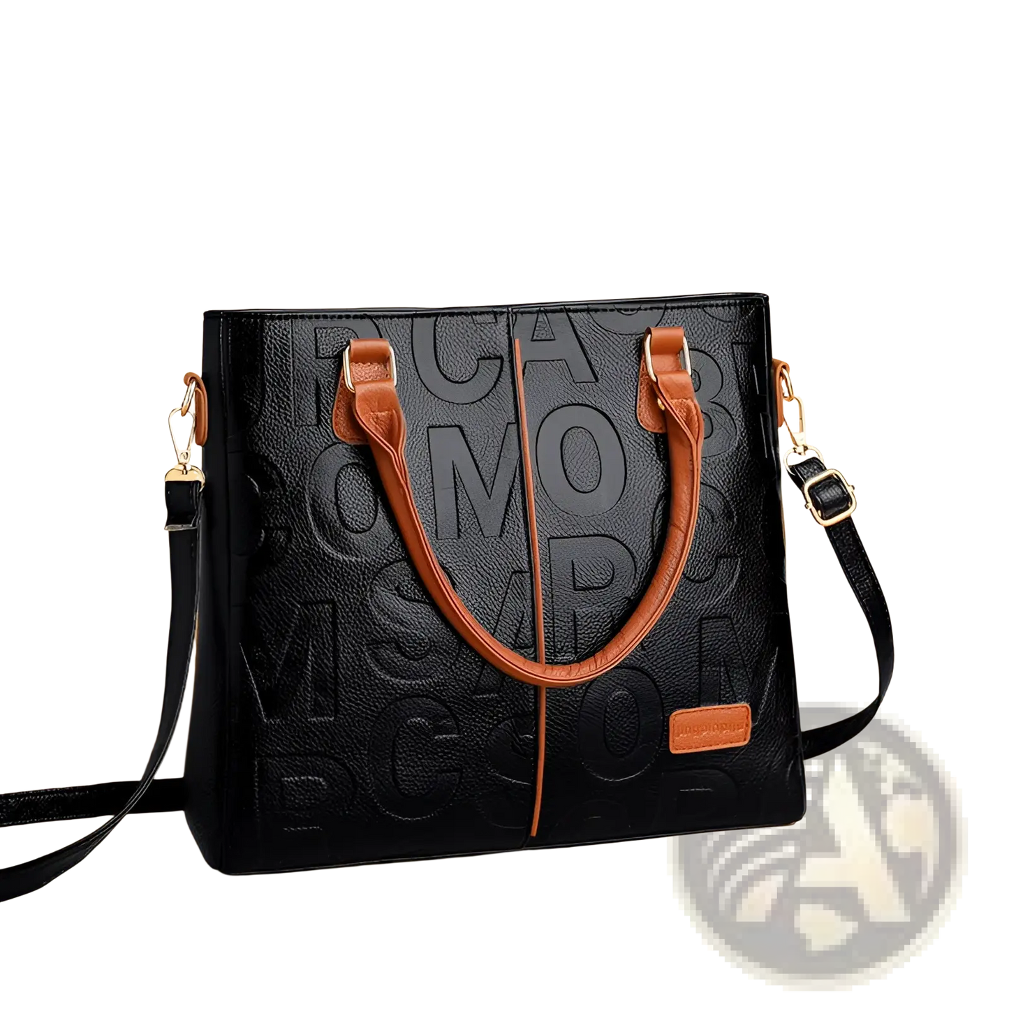 Large Capacity Leather Embossed Shoulder Bag