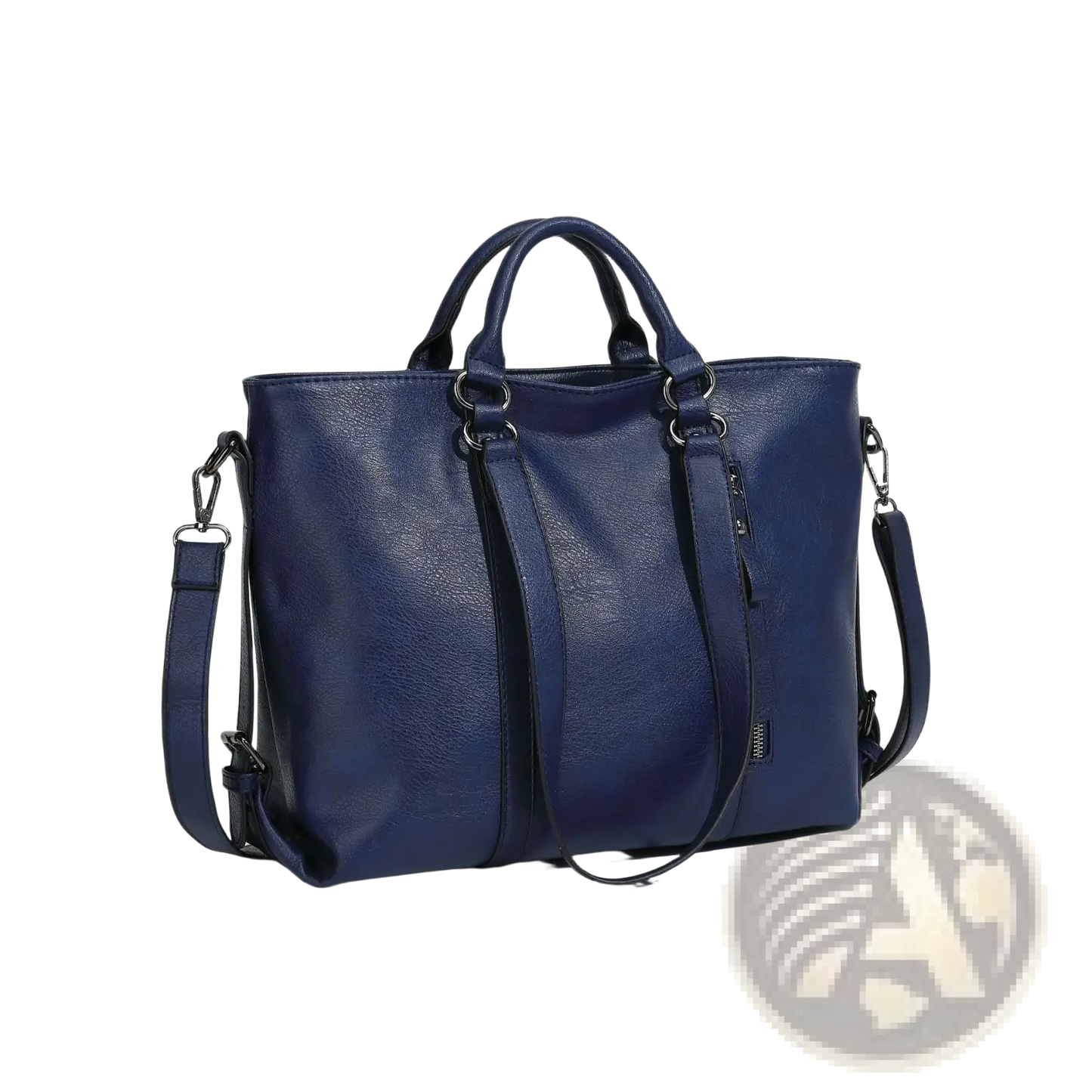 Large Capacity Leather Tote Bag with Shoulder Strap