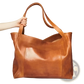 Large Capacity Oil Wax Leather Tote Shoulder Bag