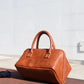 Large Tan Pu Leather Travel Makeup and Toiletry Organizer