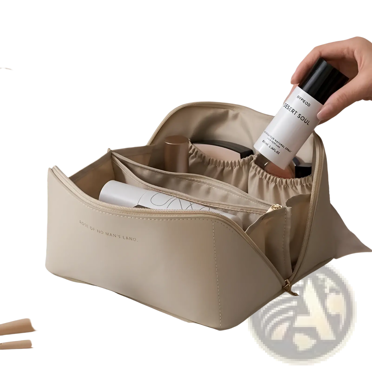 Large Capacity Pu Leather Travel Makeup Bag