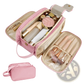 Large Travel Toiletry Bag Hanging Leather Makeup Case