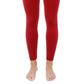 Love Charm Women's Fleece Lined Seamless Leggings Red Size Medium Large