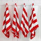 Cotton Velour Cabana Stripe Beach Towel - Novia Collection