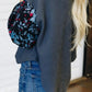 Frankie & Pop Women's Spring Lightweight Thermal Floral Print Long Sleeve Top  Blue Size Small