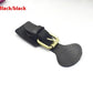 Handcrafted Oval Leather Hook Fasteners with Brass Hardware
