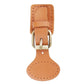Handcrafted Oval Leather Hook Fasteners with Brass Hardware