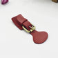 Handcrafted Oval Leather Hook Fasteners with Brass Hardware