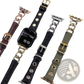 Leather Apple Watch Band with Retro Chain Link