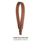 Adjustable Textured Leather Handbag Strap with Gold Clasp