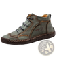 Leather Boots Hand Stitched Vintage High Top Sneakers