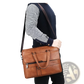 Leather Briefcase Shoulder Bag for Men Premium Pu