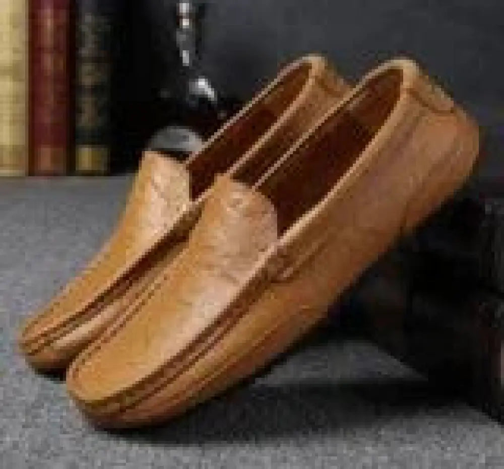 Men's Soft Leather Slip on Loafers and Casual Shoes