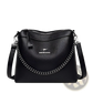 Leather Crossbody Handbag with Silver Chain Strap