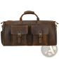 Leather Duffle Bag Vintage Large Folding Travel Bag