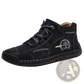 Leather High Top Sneakers Vintage Hand Stitched Shoes