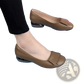 Leather Loafers with Square Toe and Bow Detail