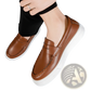 Leather Loafers with White Rubber Soles