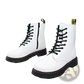 Leather Martin Boots Round Toe Flat Ankle Shoes