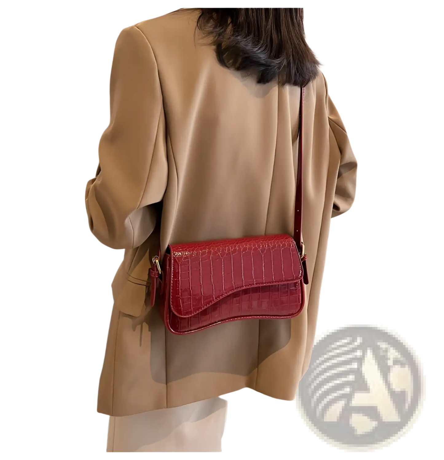 Leather Messenger Bag Minimalist Crossbody Organ Bag
