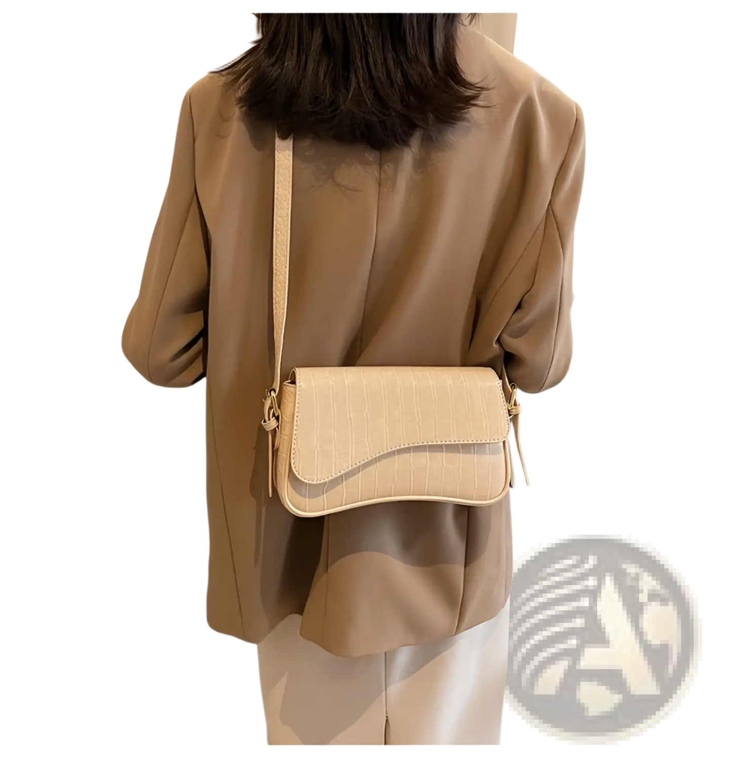 Leather Messenger Bag Minimalist Crossbody Organ Bag