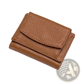 Leather Mini Wallet Compact Cowhide Bifold Card Holder