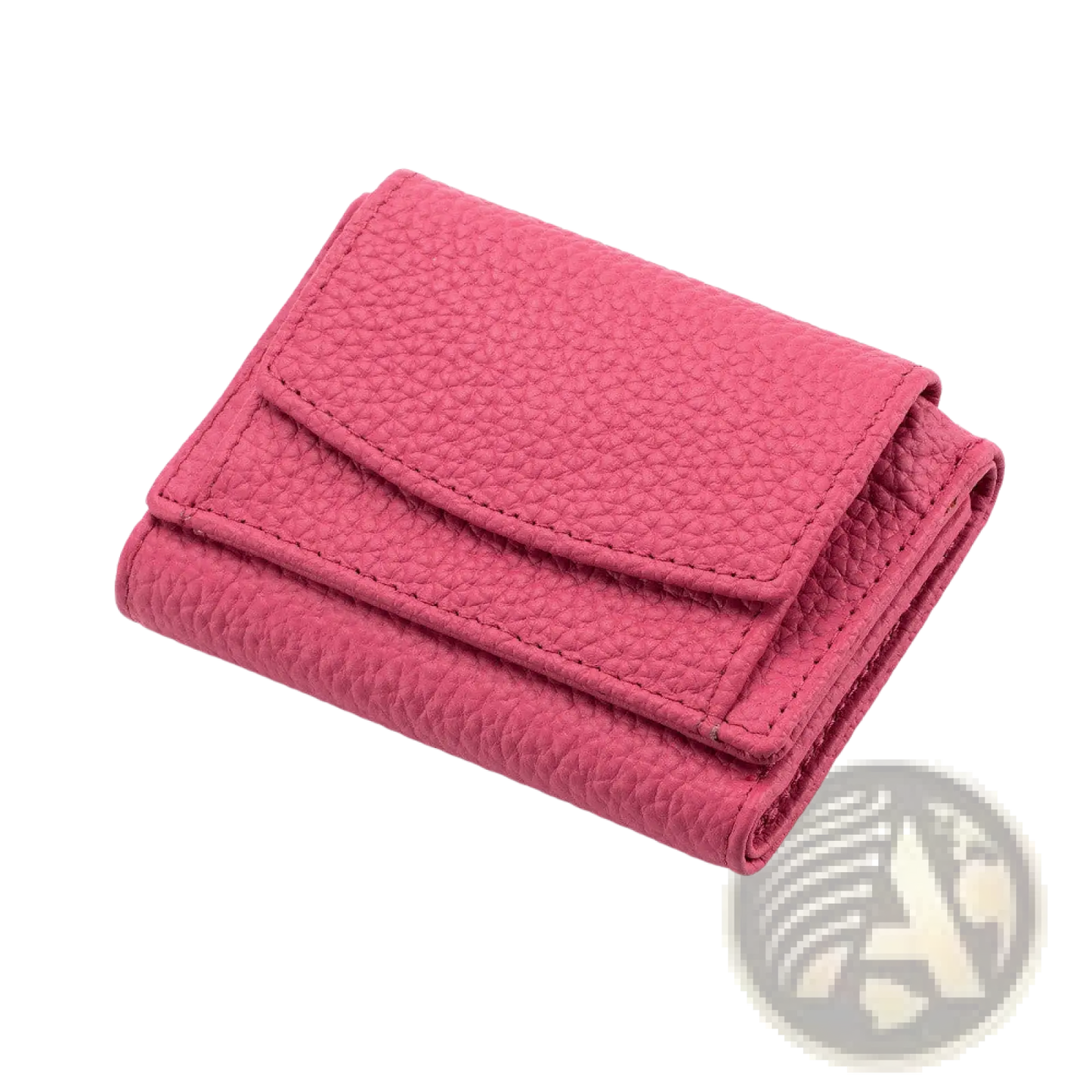 Leather Mini Wallet Compact Cowhide Bifold Card Holder