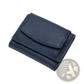 Leather Mini Wallet Compact Cowhide Bifold Card Holder