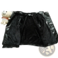 Leather Moto Jacket with High Collar and Puff Sleeves