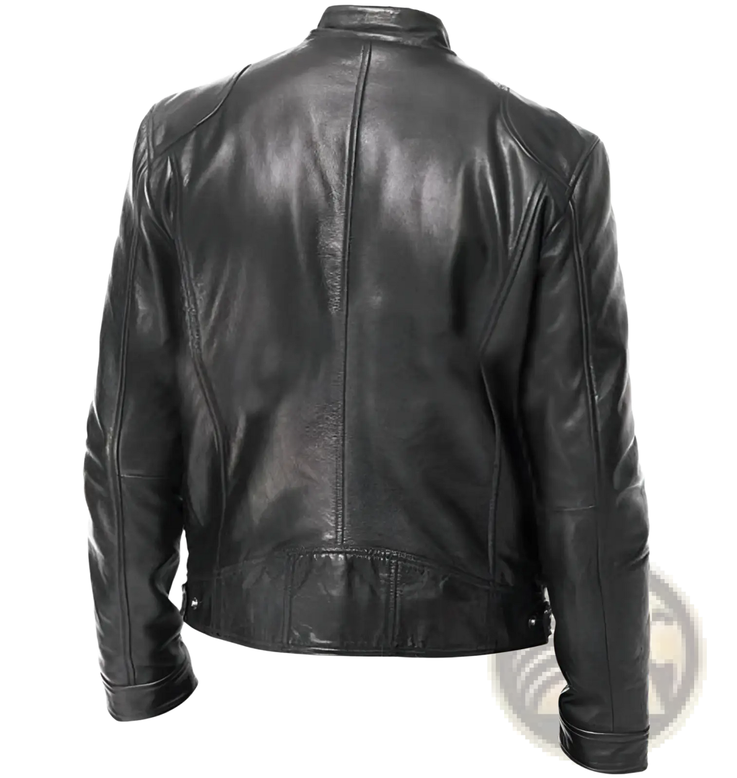 Leather Motorcycle Jacket Slim Fit Zipper Cardigan