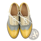 Leather Oxford Brogue Shoes Women's Two Tone Flats