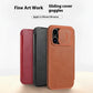 Leather Phone Case with Camera Slider for Iphone 15