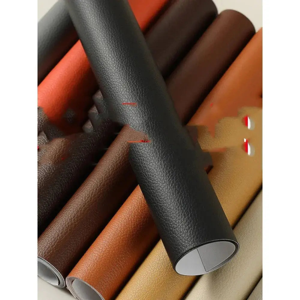 Black Self Adhesive Pebbled Leather Repair Patch Roll