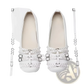 Leather Retro Pumps with Studded Buckle Straps