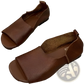 Leather Sandals Retro Soft Sole Peep Toe Slip Ons