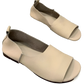 Leather Sandals Retro Soft Sole Peep Toe Slip Ons