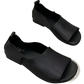 Leather Sandals Retro Soft Sole Peep Toe Slip Ons